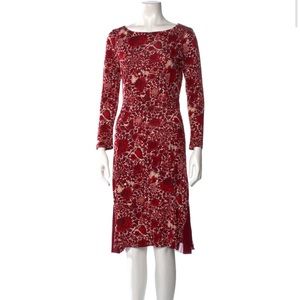 Tory Burch Red Floral Dress